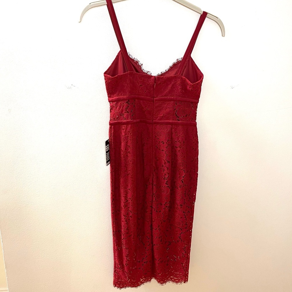 NWT Red Hot Romance Express Lace Midi Dress Size 0 red valentine - Picture 7 of 12